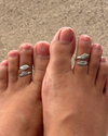 Leaf Toe Ring - Set of 2