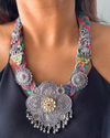 Yogita Multi-colour Jute Necklace