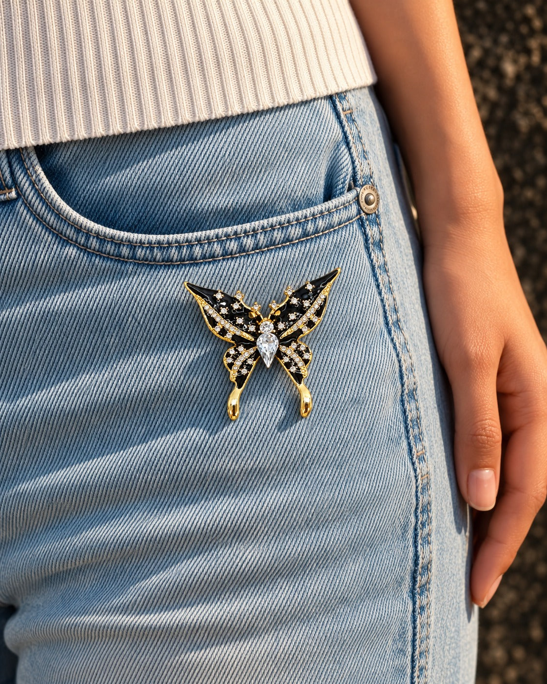 Black Butterfly Brooch