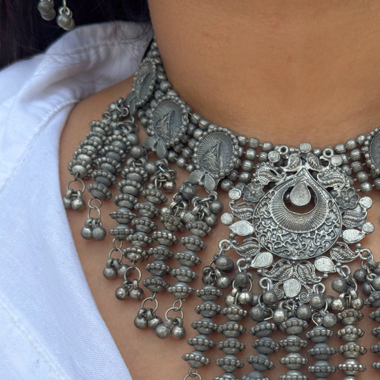 Radhika Oxidised Choker Set