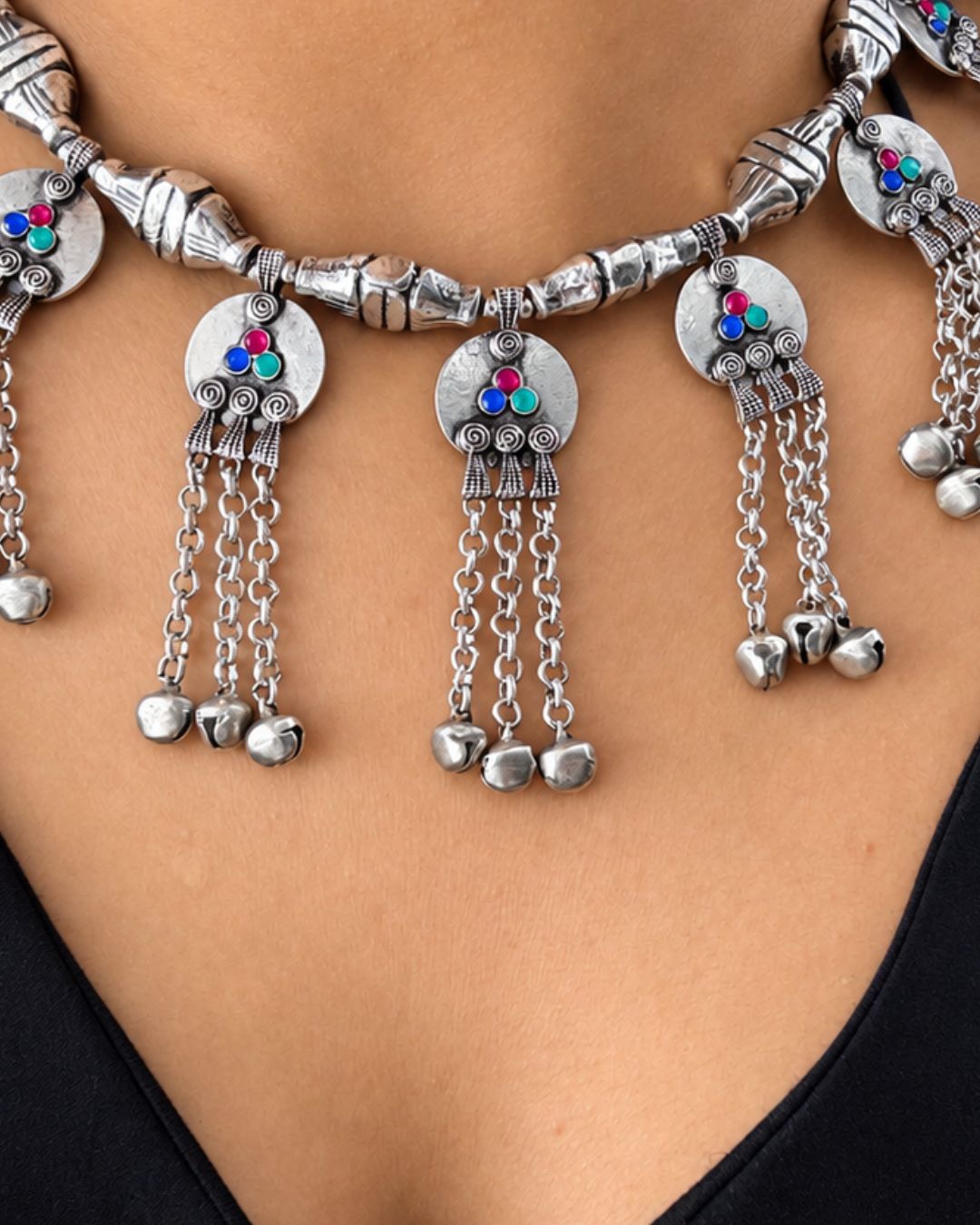 Sangam Oxidised Choker Set