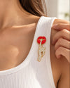 Shut Up Diamond Brooch