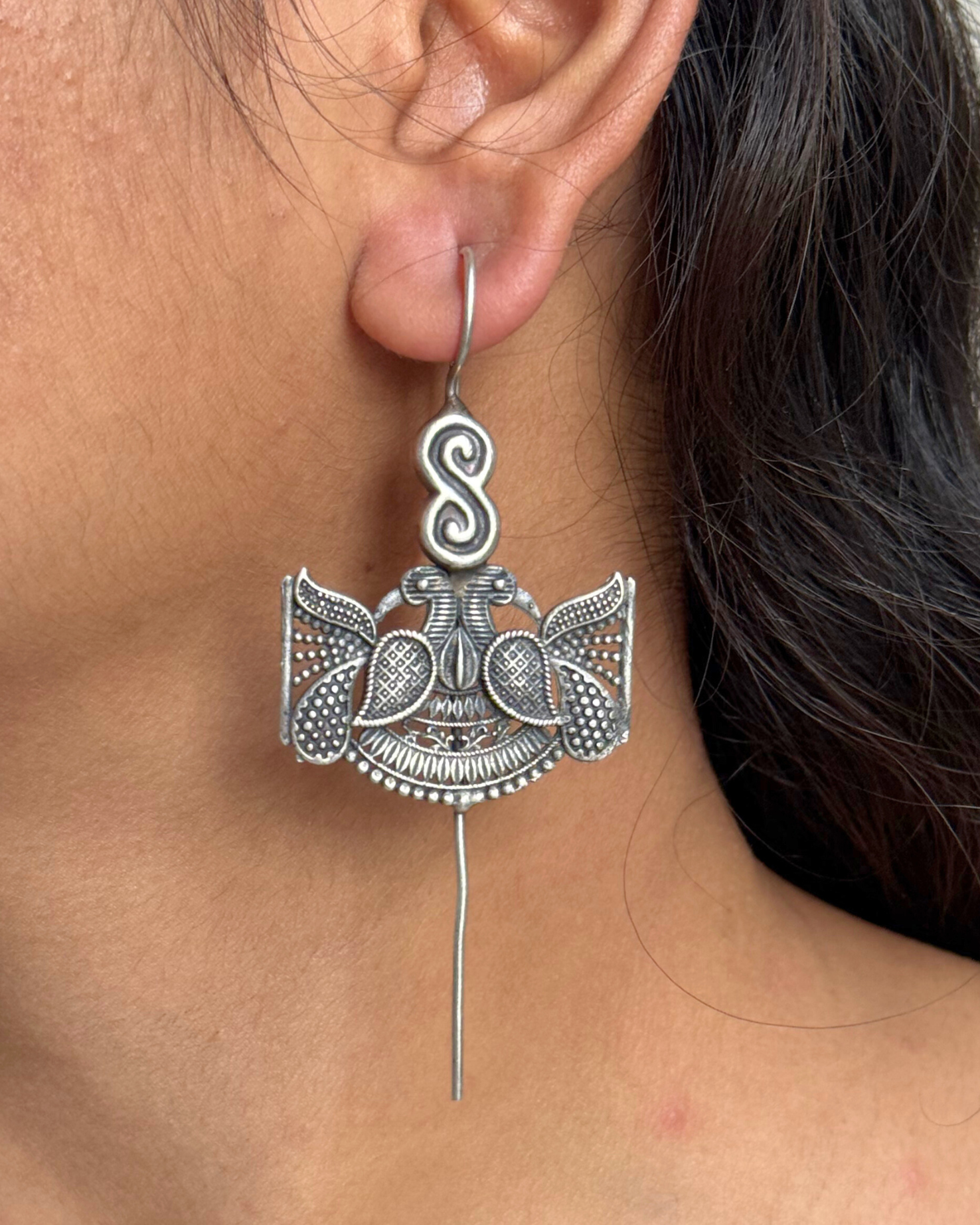 Morepankh Oxidised Earcuff - Set of 2