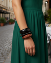 Rust Muse Wooden Bangle Stack - Set of 3