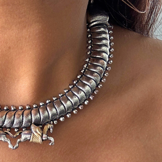 Ashva Dual-tone Choker Set