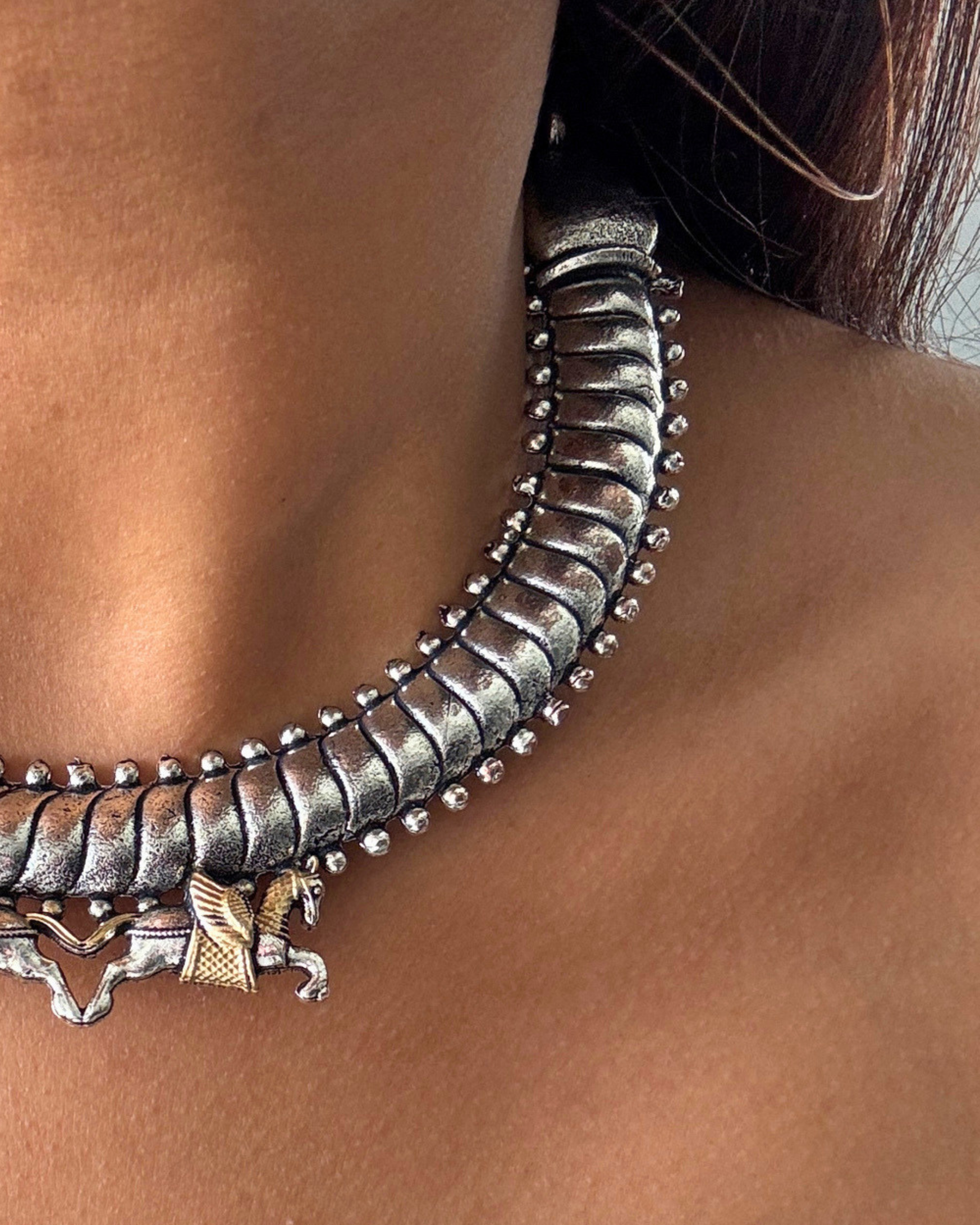 Ashva Dual-tone Choker Set