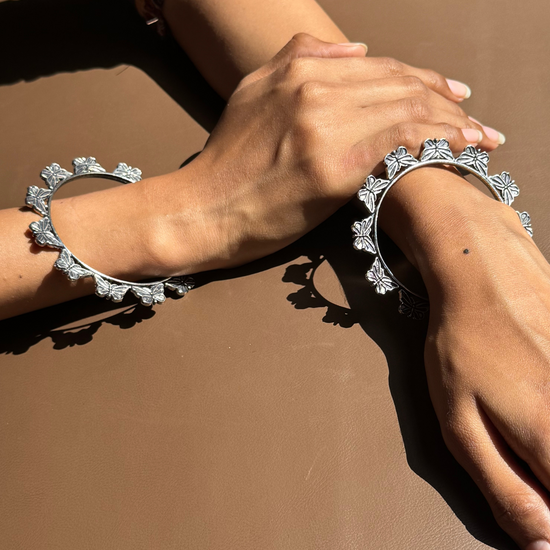 Titli Oxidised Bangles - Set of 2
