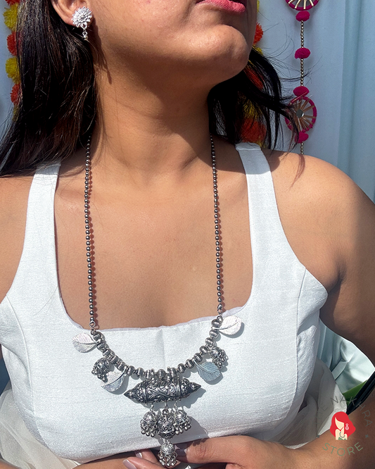 Silsila Silver Long Necklace Set