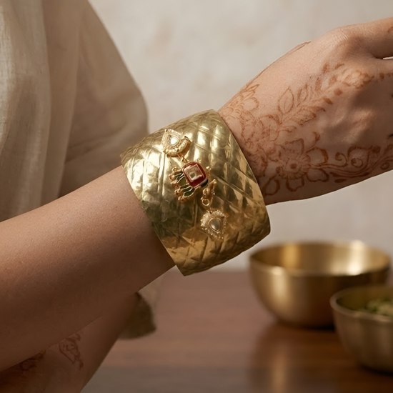 Elephant Hammered Kashmiri Bracelet