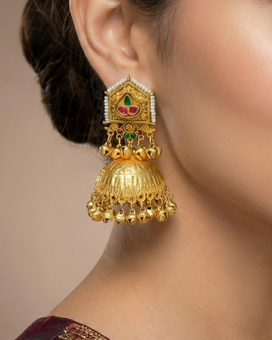 Bhargavi Big Golden Jhumka