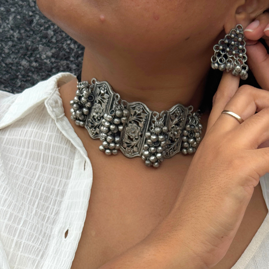 Mohini Oxidised Choker Set