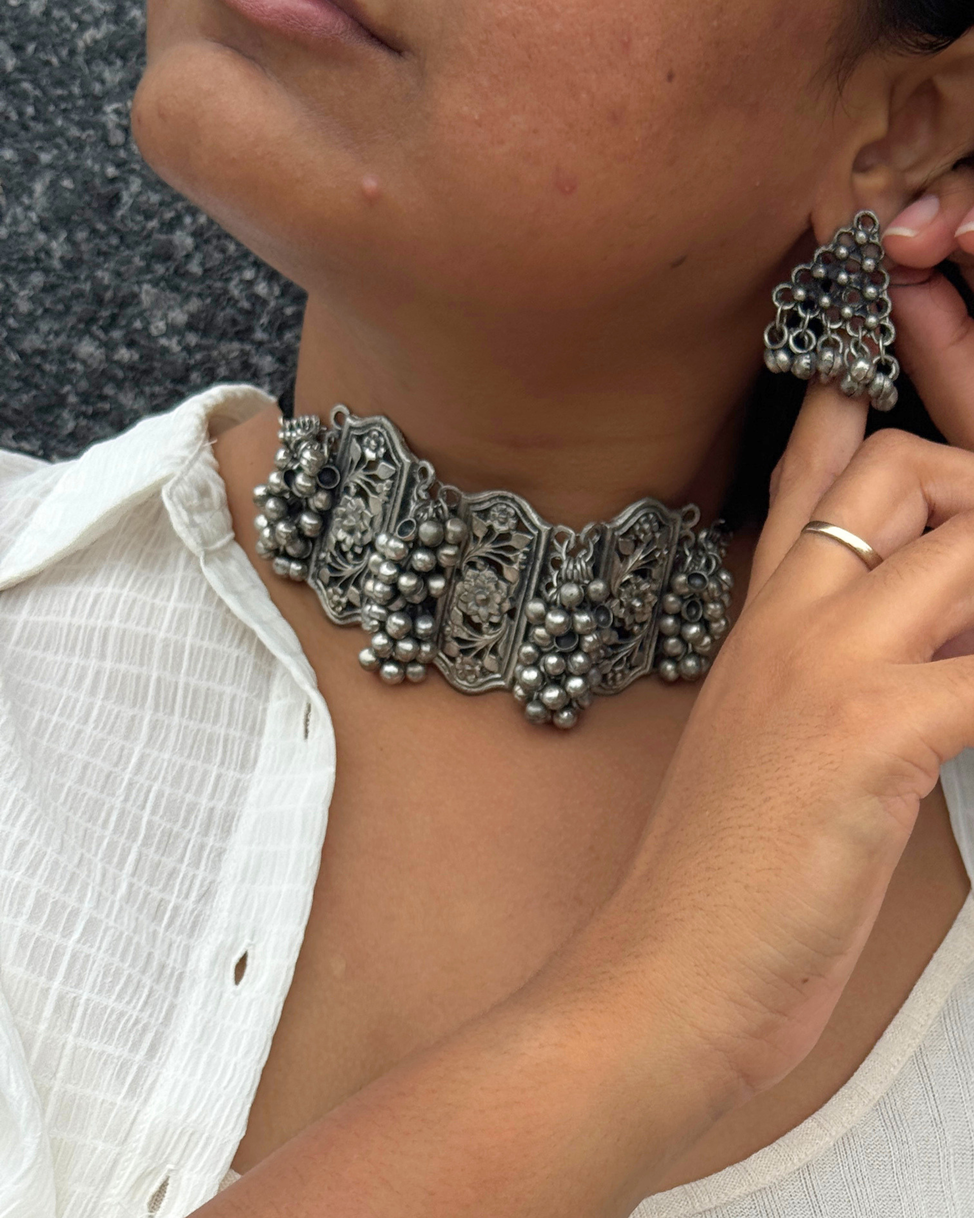 Mohini Oxidised Choker Set