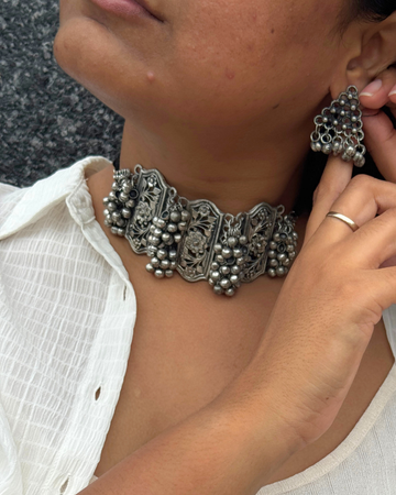 Mohini Oxidised Choker Set