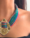 Mithi Multicolour Jute Necklace