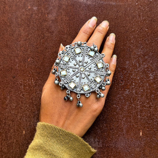 Ankita Afghani Oxidised Ring