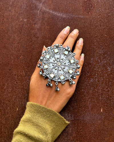 Ankita Afghani Oxidised Ring