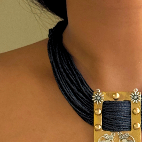 Mishri Black Jute Necklace