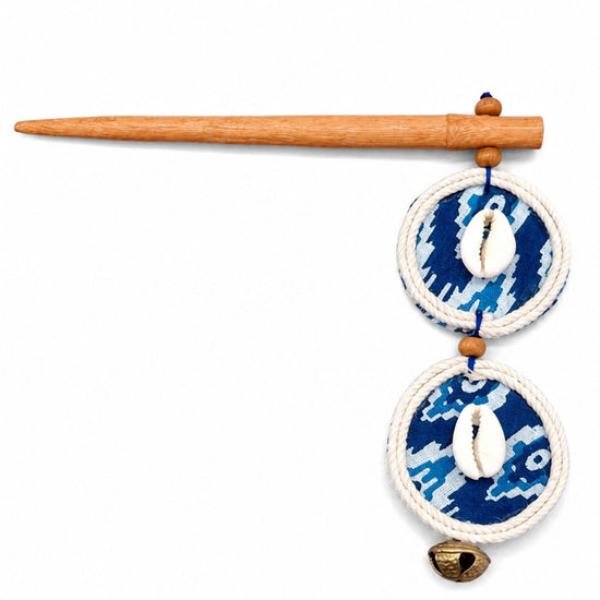 Ajrakh Handcrafted Wooden Hairpin Stick