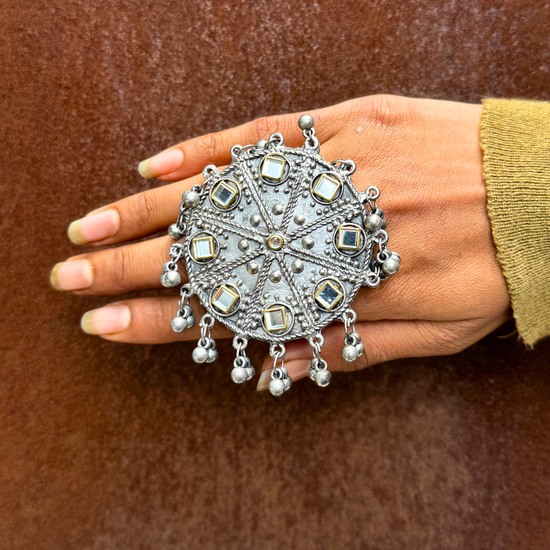 Ankita Afghani Oxidised Ring