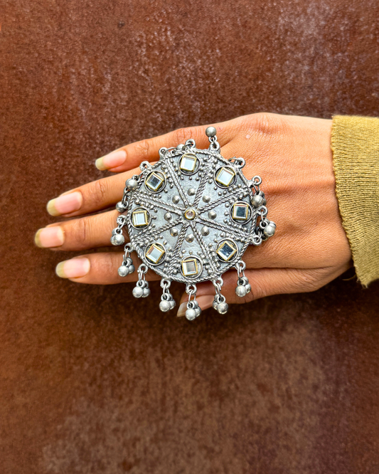 Ankita Afghani Oxidised Ring