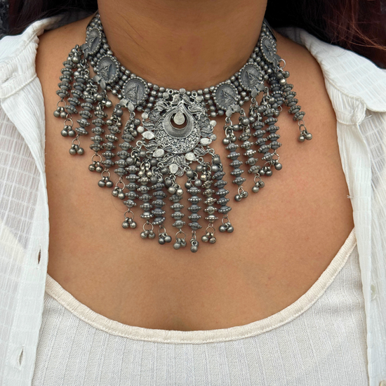 Radhika Oxidised Choker Set