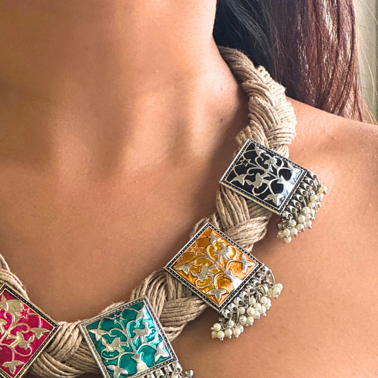 Rangeen Jute Necklace