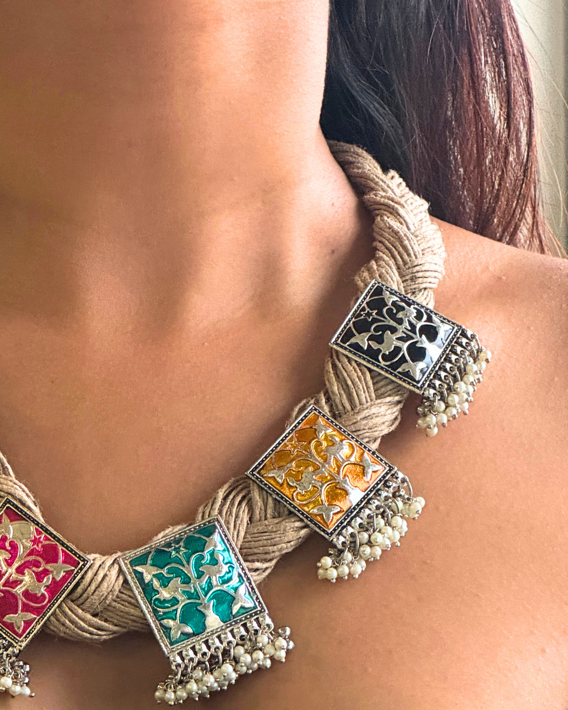 Rangeen Jute Necklace