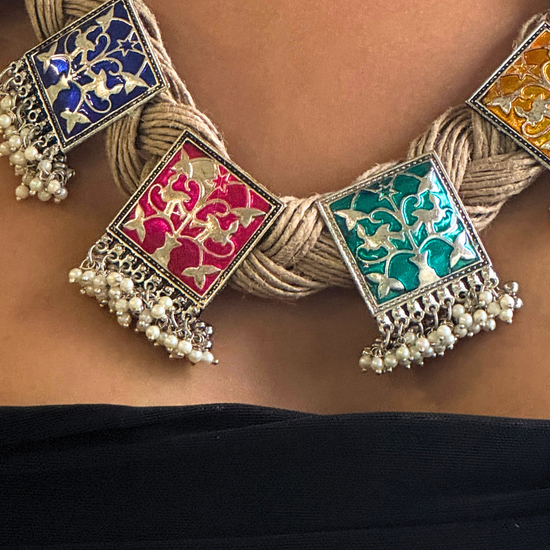 Rangeen Jute Necklace