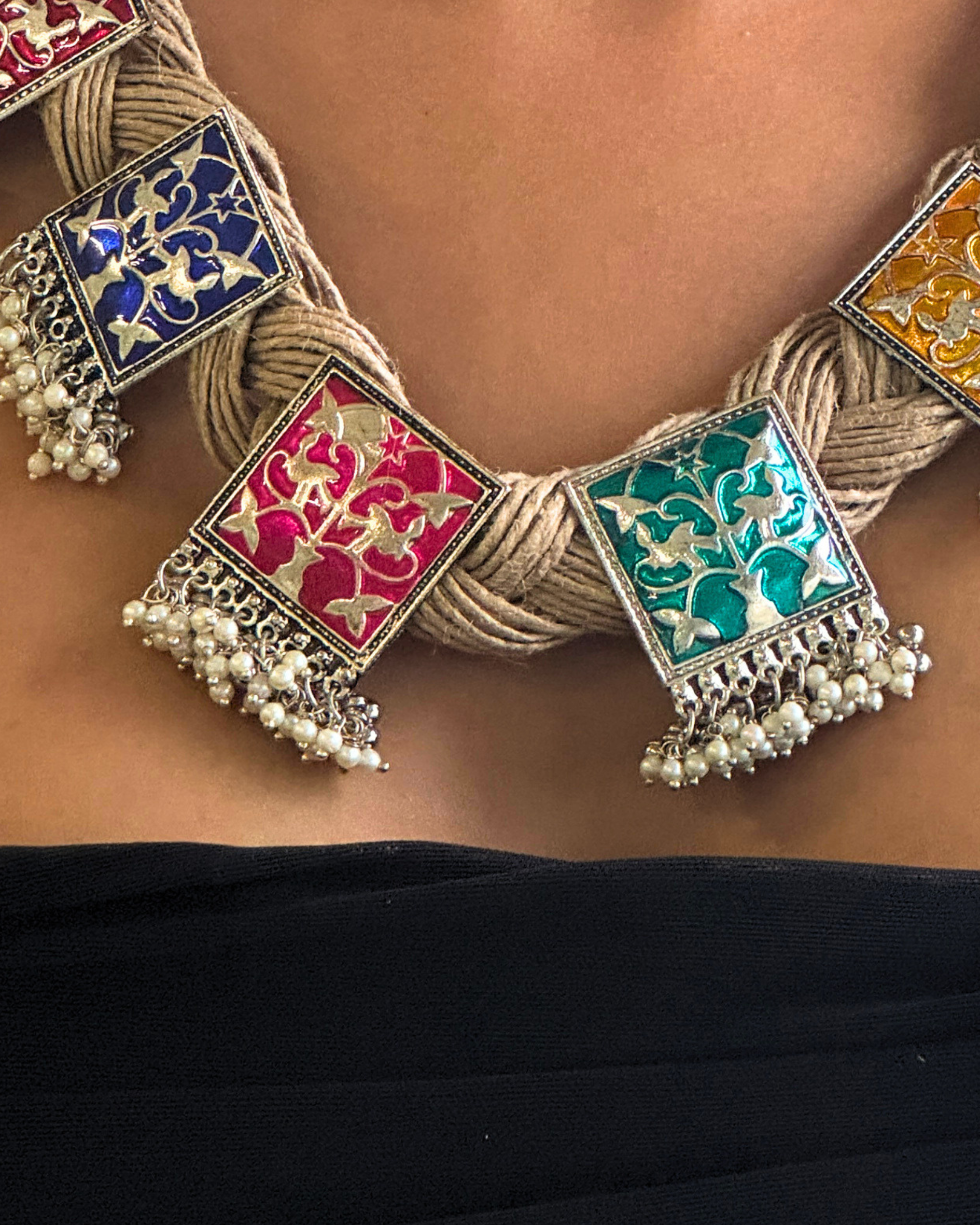 Rangeen Jute Necklace