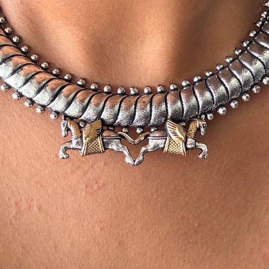 Ashva Dual-tone Choker Set