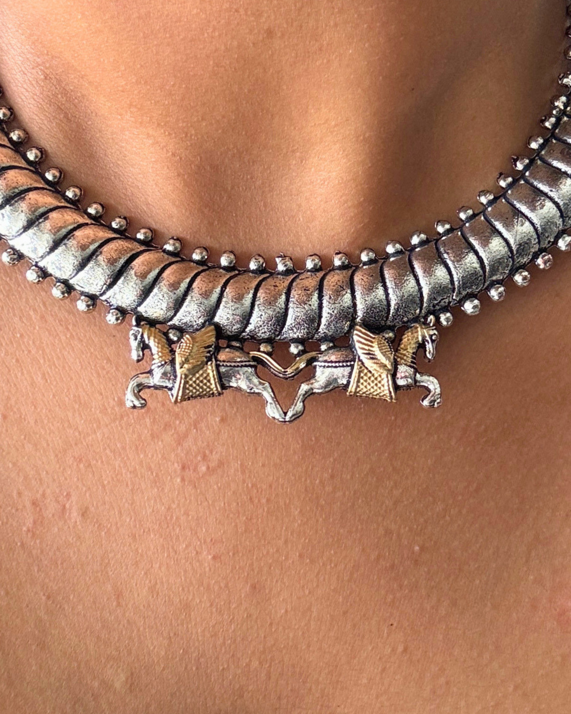 Ashva Dual-tone Choker Set