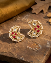 Boondi Crescent Kundan Earrings