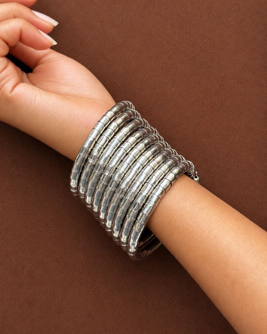 Silver Spiral Bangle