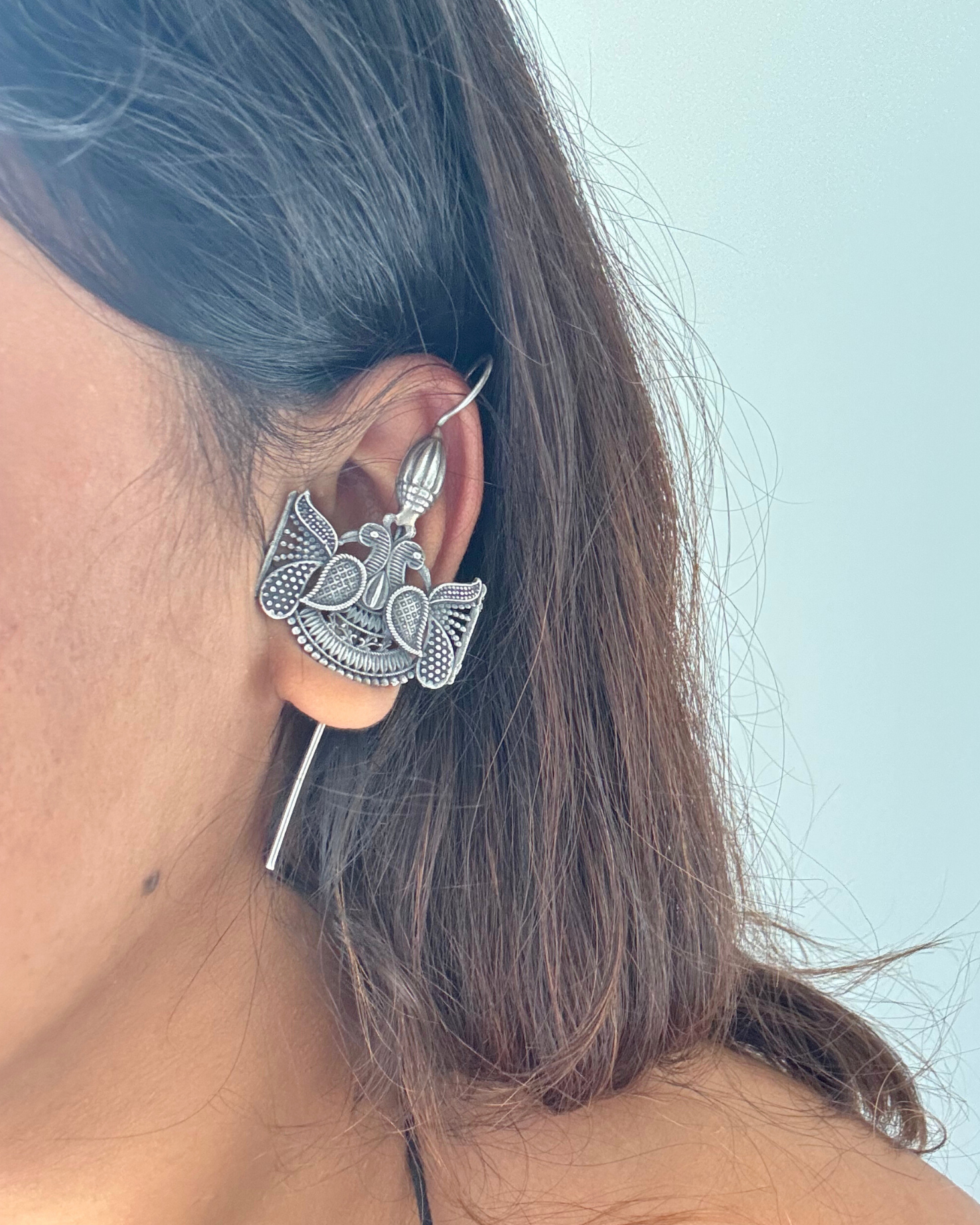 Morepankh Oxidised Earcuff