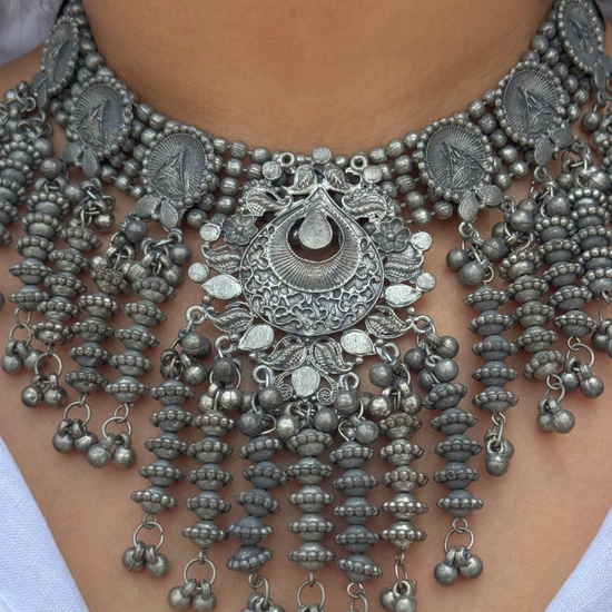 Radhika Oxidised Choker Set