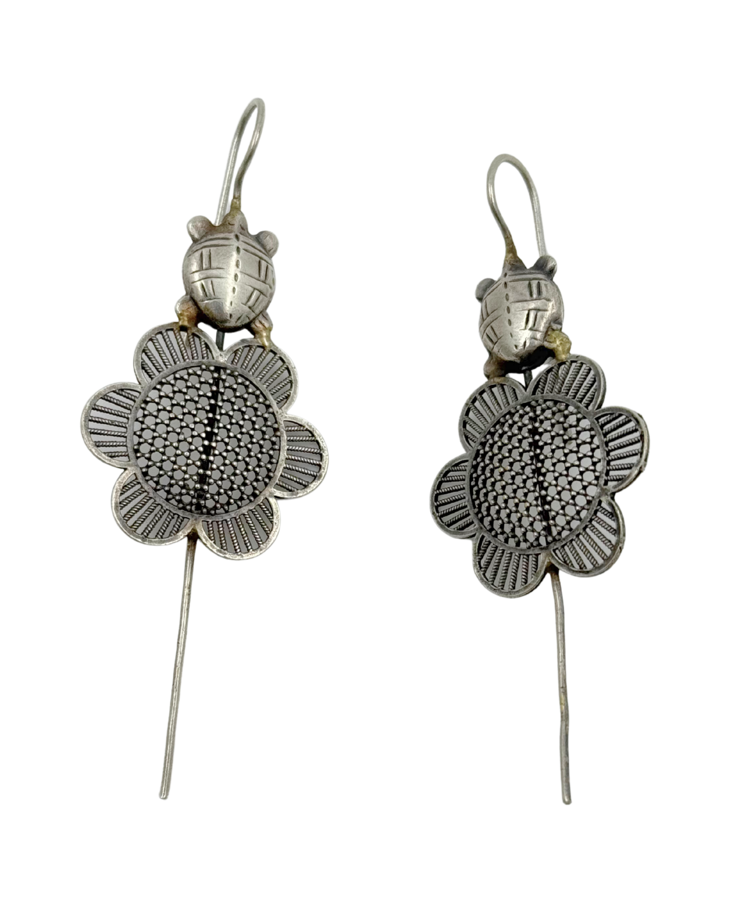 Phool Black Oxidised Earcuff - Set of 2