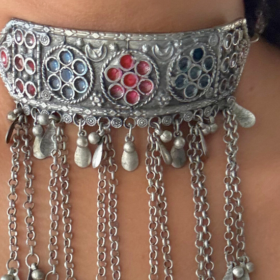 Tara Black Oxidised Choker