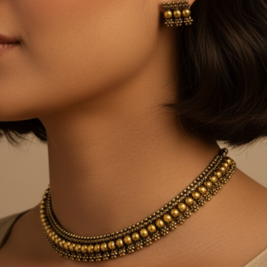 Sona Temple Necklace Set