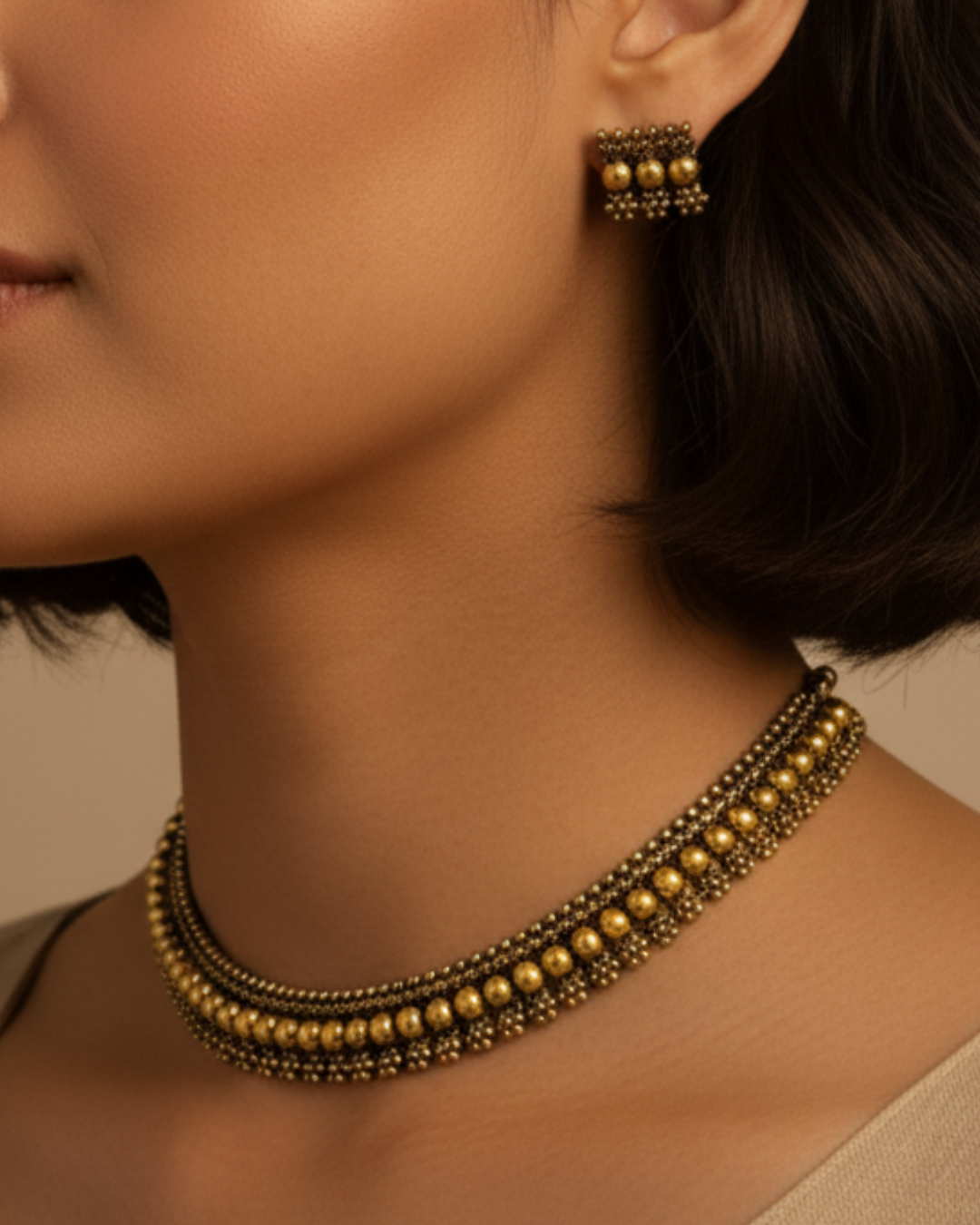 Sona Temple Necklace Set