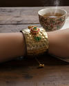 Lotus Hammered Kashmiri Bracelet