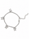 Butterflies Silver Anklet