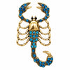 Blue Scorpio Brooch