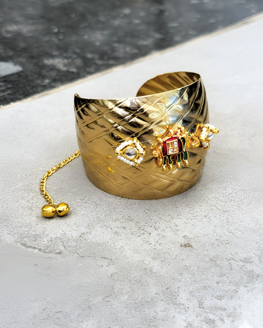 Elephant Hammered Kashmiri Bracelet