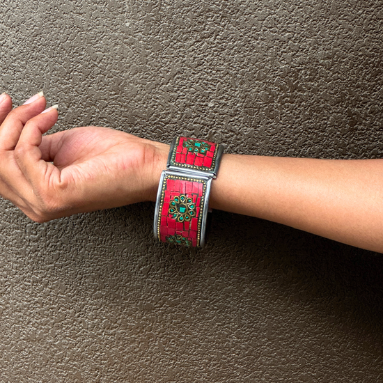 Zara Red Moroccan Kada