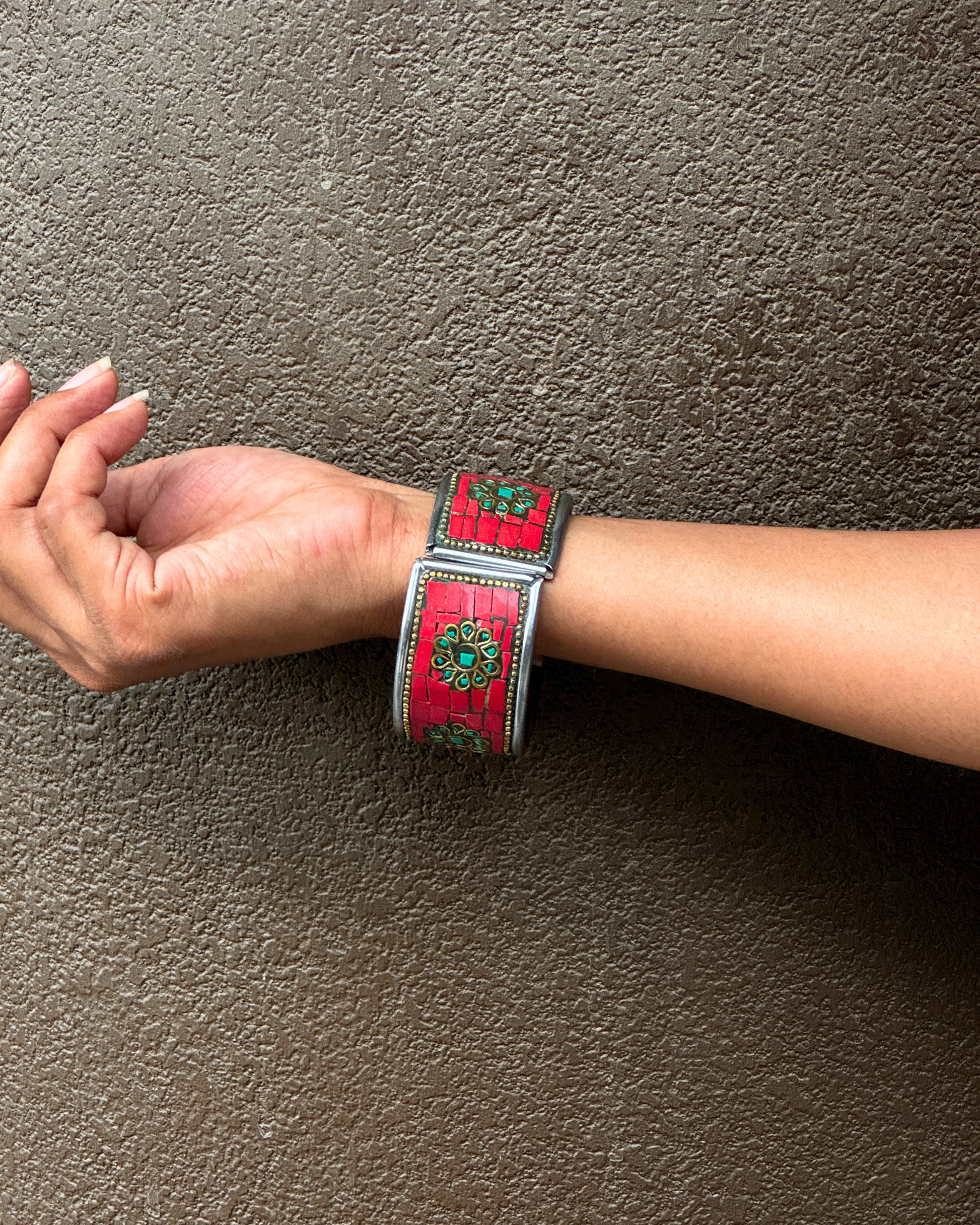 Zara Red Moroccan Kada