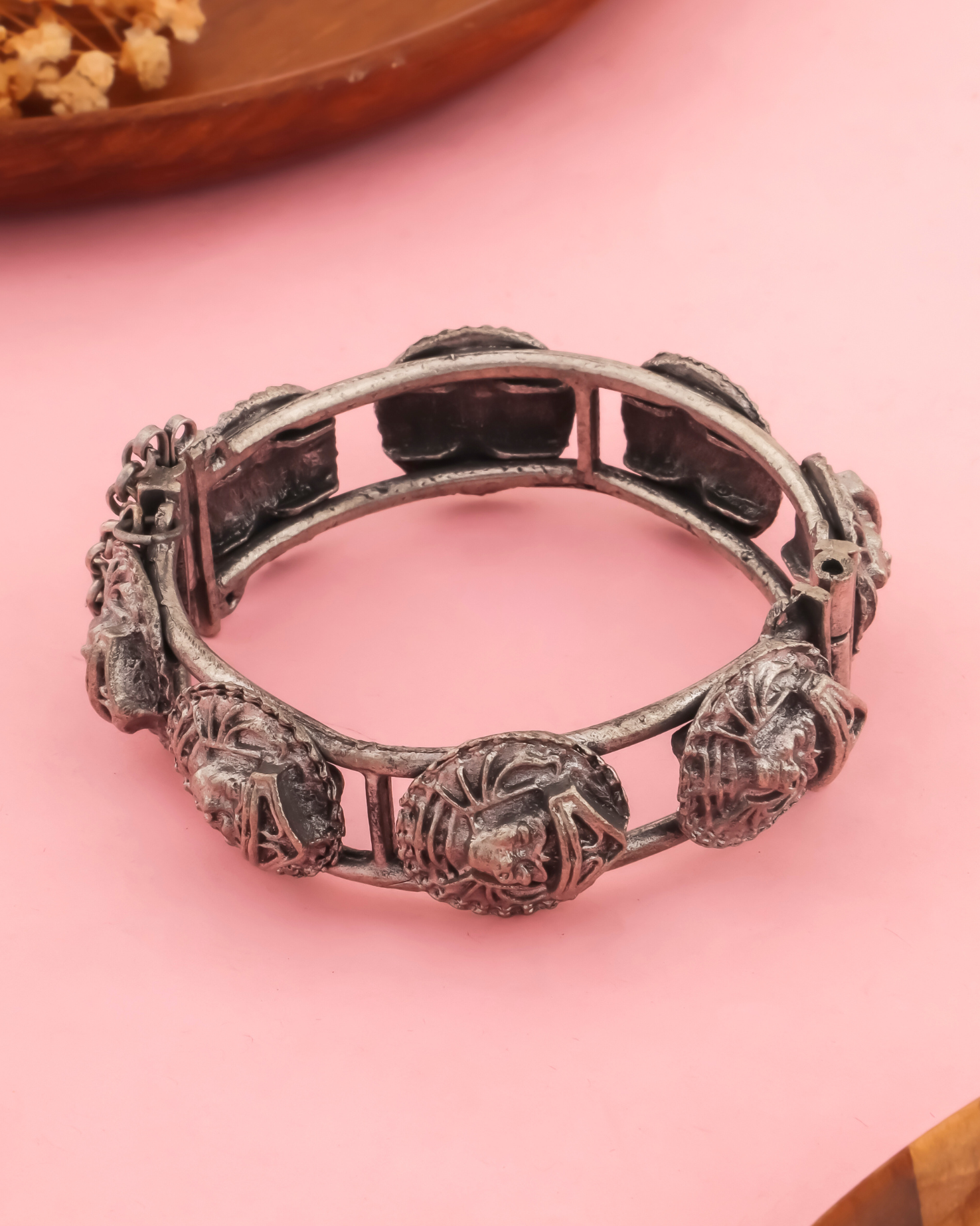 Durga Oxidised Kada