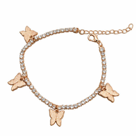 Butterflies Golden Anklet