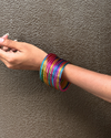 Rainbow Glass Bangles (Set of 12)