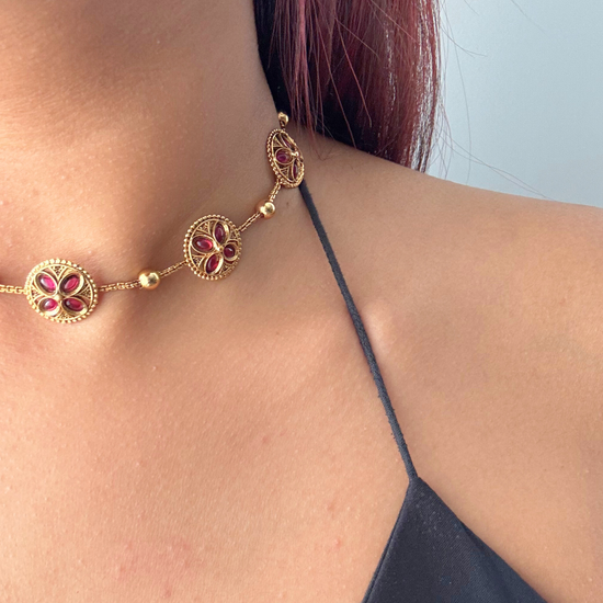 Juhi Pink Necklace Set