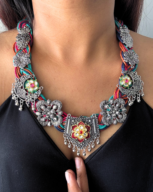 Gita Multi-colour Jute Necklace